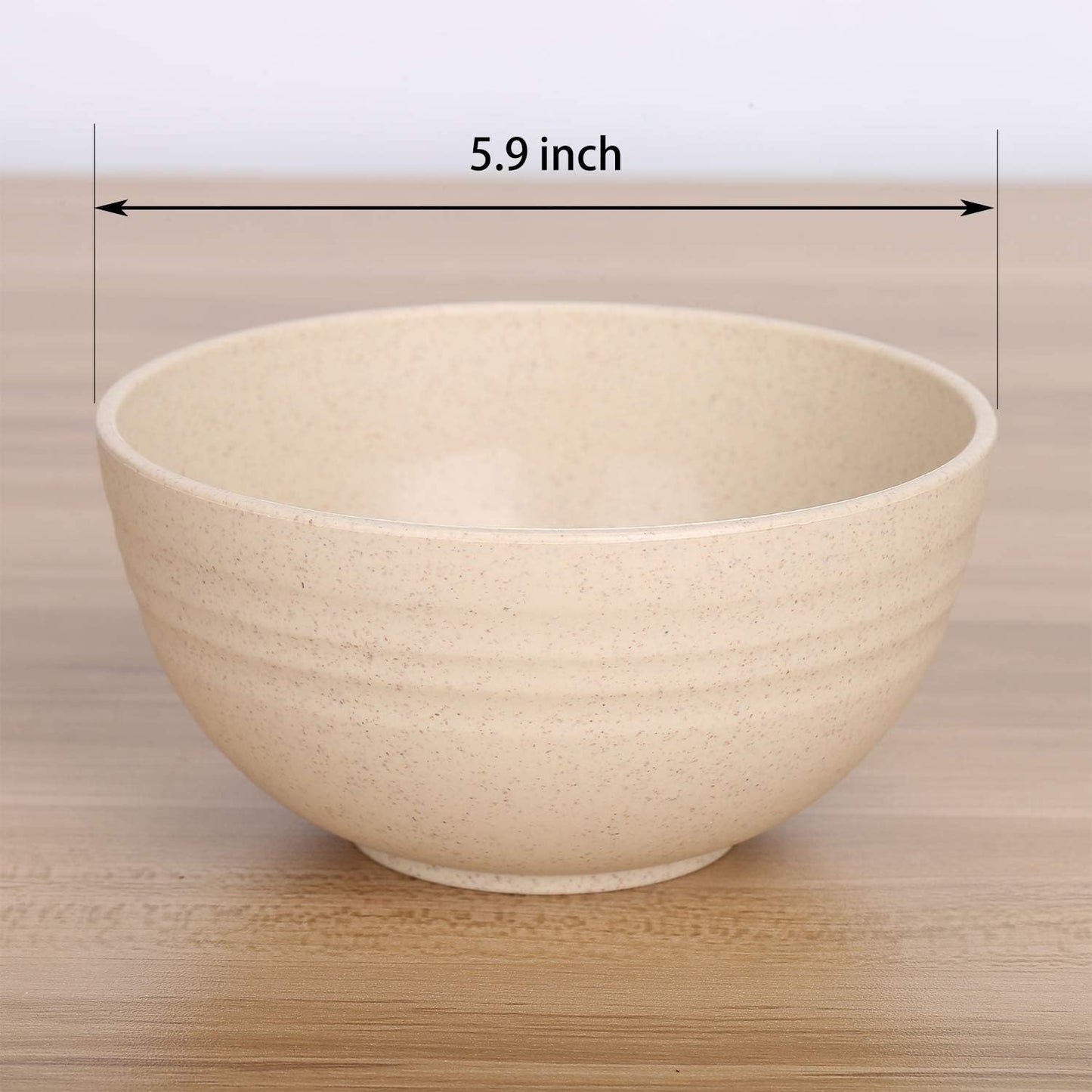 Unbreakable Cereal Bowls - 24 Oz Reusable Wheat Straw Bowl Set of 4 - Dishwasher & Microwave Safe - Perfect for Cereal, Soup and Rice - BPA Free, Healthy & Eco-Friendly (4 Color)
