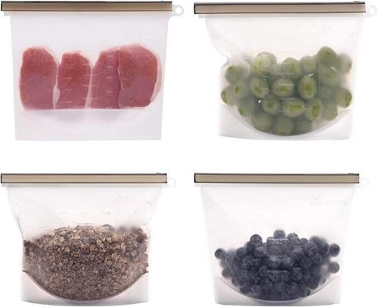 Reusable Silicone Food Storage Bags 1000Ml(4P