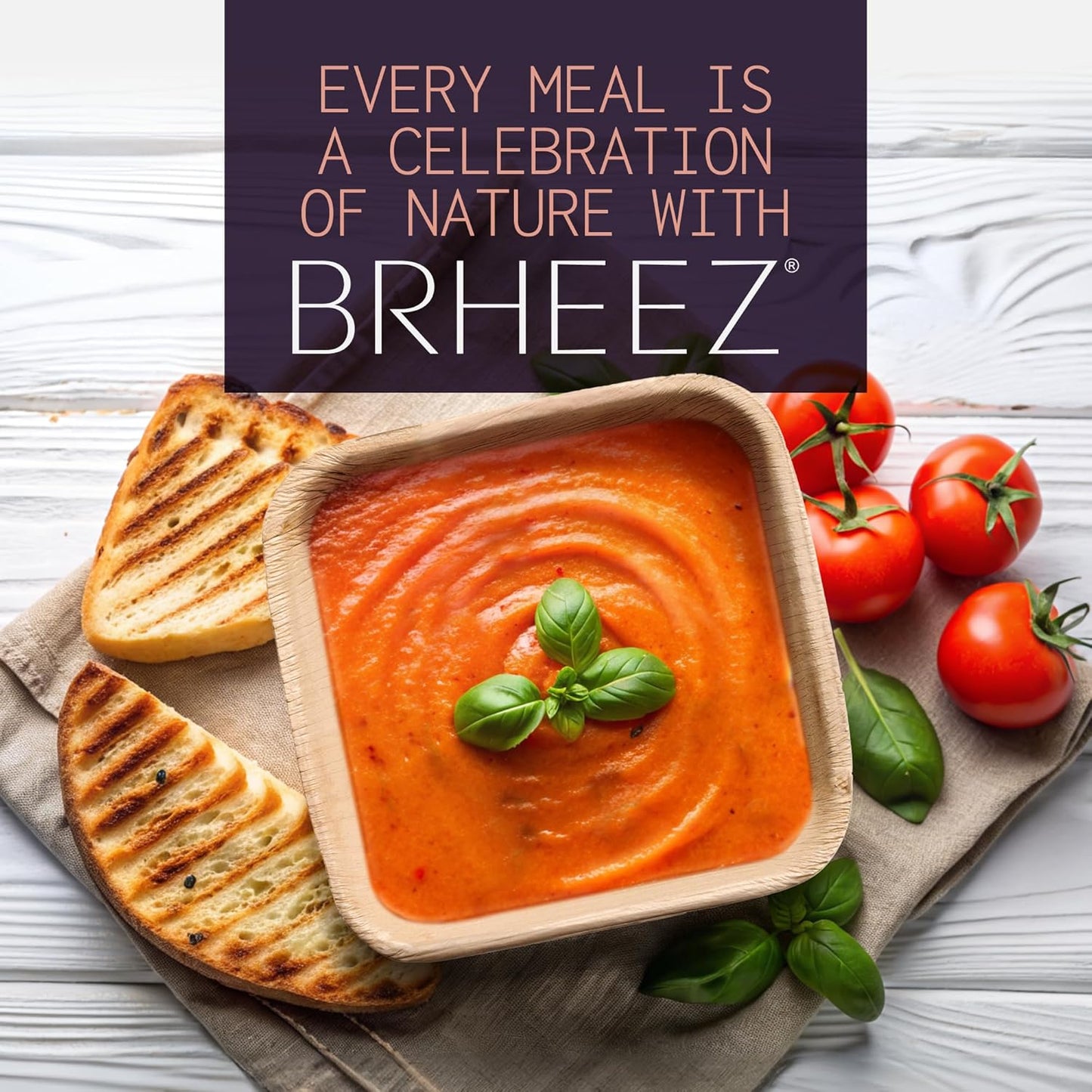 Bamboo Bowls Made from Palm Leaf - 25 Party Bowls (4 Inch) Eco Friendly Compostable & Biodegradable-Disposable Bowls Heavy Duty and More Environmentally Friendly than Paper Bowls