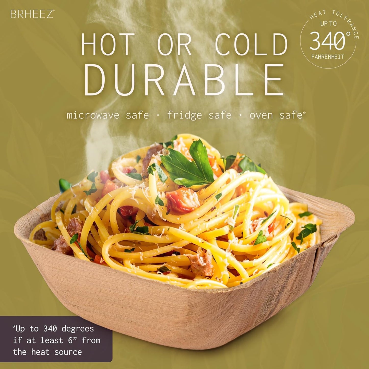 Bamboo Bowls Made from Palm Leaf - 25 Party Bowls (4 Inch) Eco Friendly Compostable & Biodegradable-Disposable Bowls Heavy Duty and More Environmentally Friendly than Paper Bowls