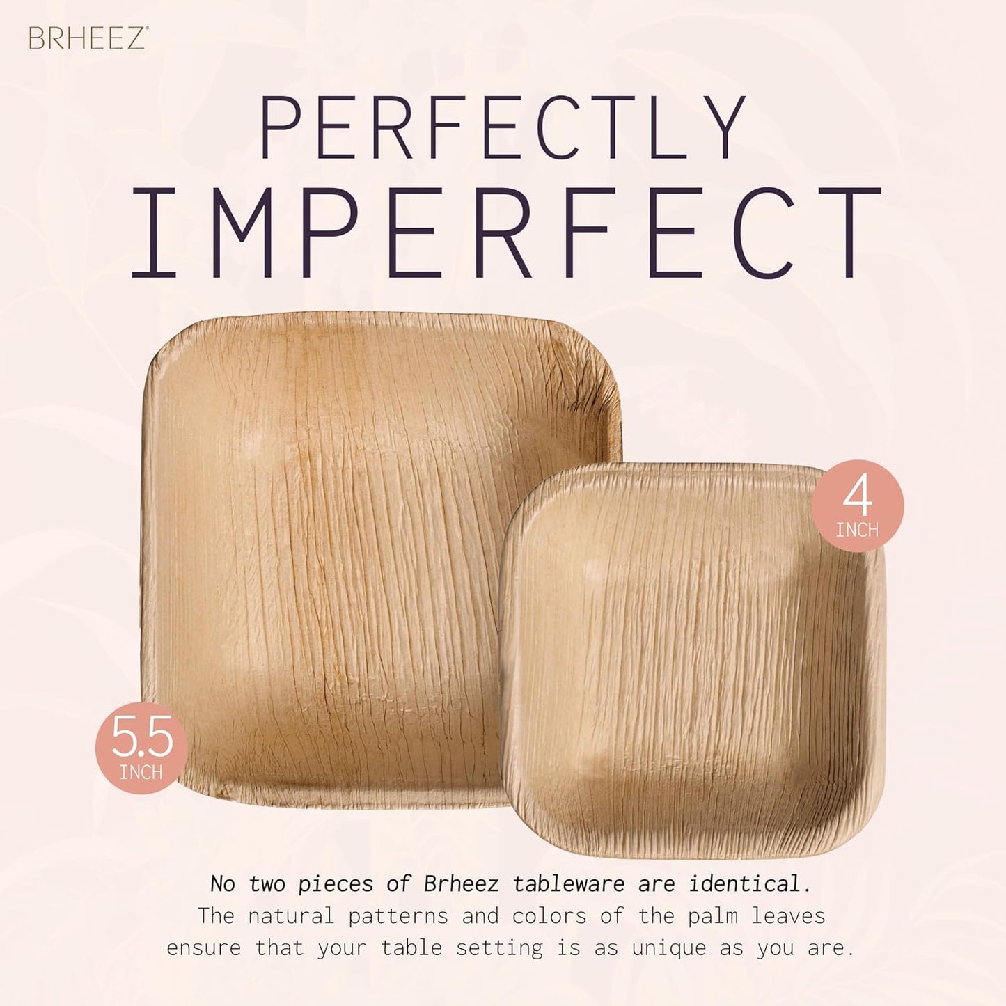 Bamboo Bowls Made from Palm Leaf - 25 Party Bowls (4 Inch) Eco Friendly Compostable & Biodegradable-Disposable Bowls Heavy Duty and More Environmentally Friendly than Paper Bowls