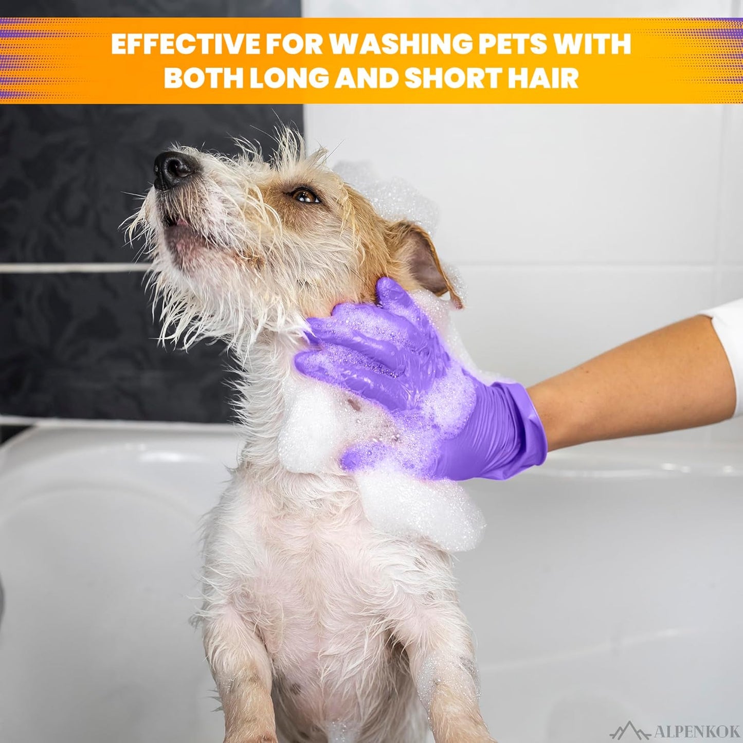 1 Pair Silicone Gloves for Washing Dishes – Tear-Resistant Silicone Dishwashing Gloves with Scrubber |Household Use