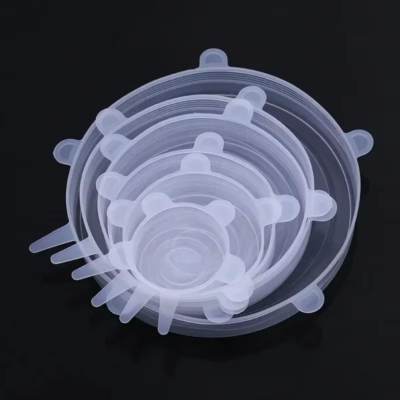 For Kitchen Storage Organization Retractable Lid Silicone Food Packaging round Kitchenware Universal Utensil Reusable Can Cover