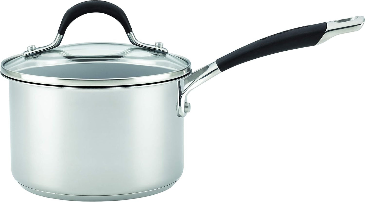 Momentum Stainless Steel Nonstick 2-Quart Covered Saucepan