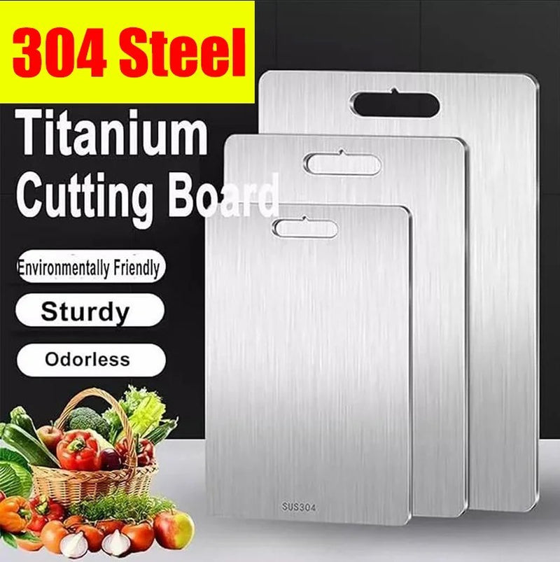 Titanium Cutting Board Double-Sided Titanium Cutting Boards for Kitchen Camping