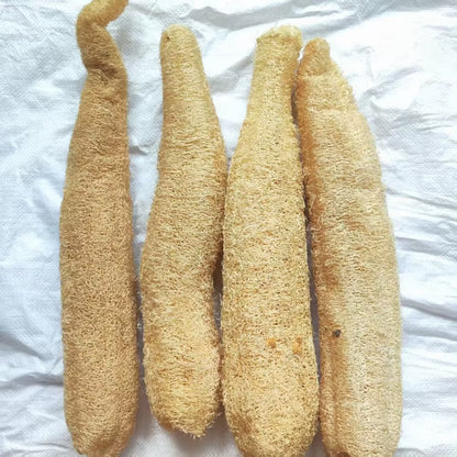 35-40Cm Natural Loofah Sponge - 100% Plant Fiber Fluffy after Washing Eco-Friendly for Bath Kitchen Cleaning Reusable Scrubber