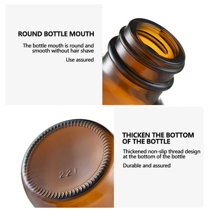 Travel Empty Amber Glass Spray Bottle Essential Oil Cleaning Refillable Trigger Bottle Liquid Atomizer Container