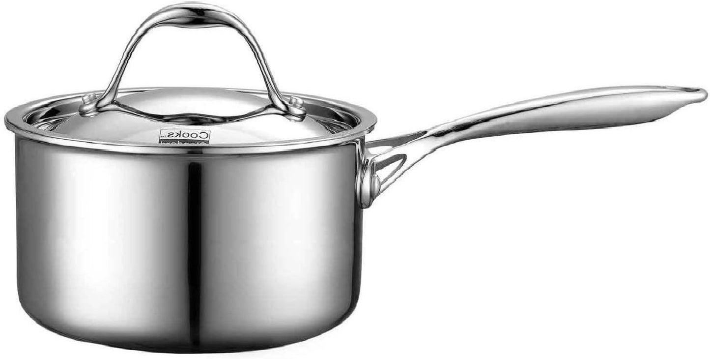 Multi-Ply Clad Saucepan, 1.5 Quarts, Silver