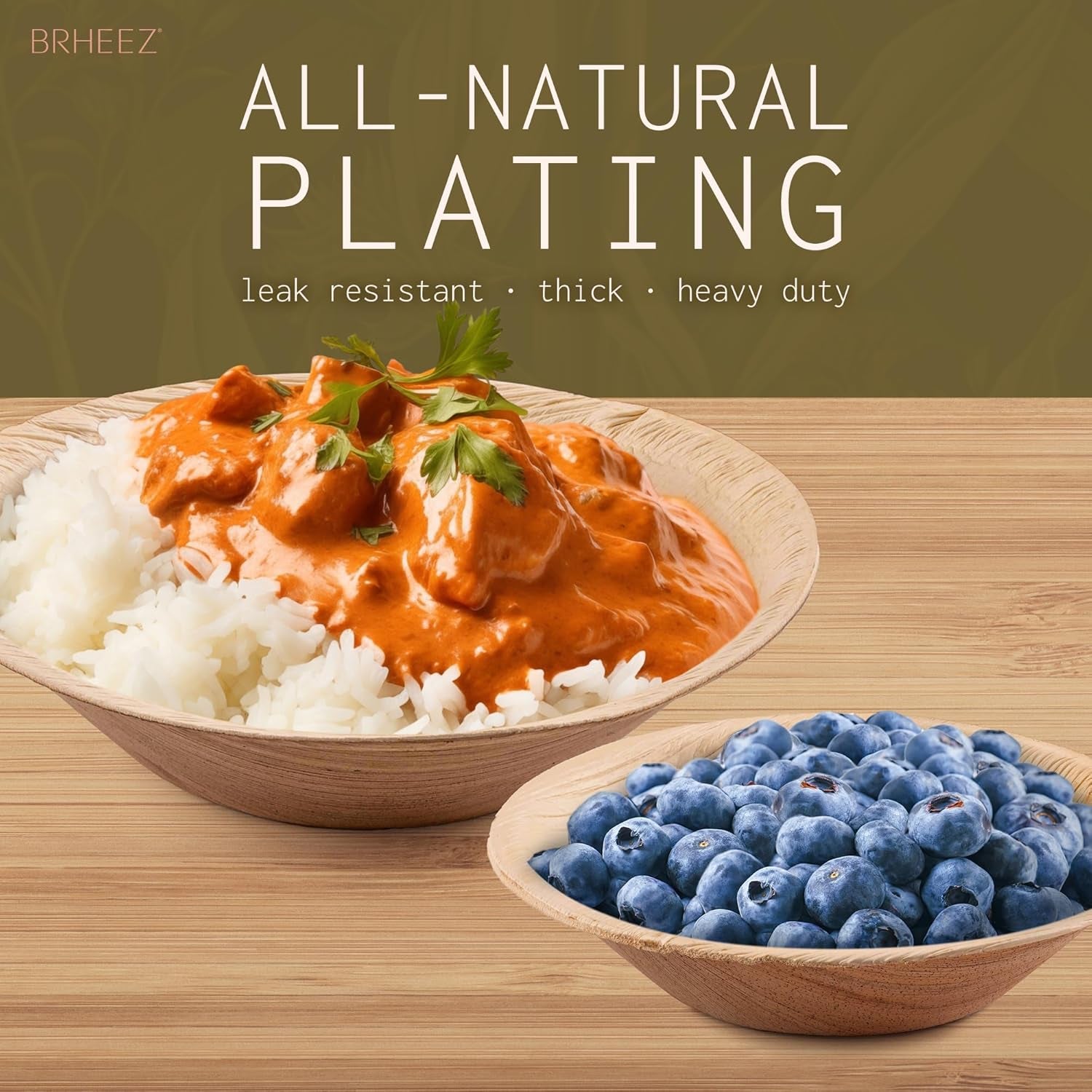 Palm Leaf Bowls 100 Pack 4 Inch - Eco Friendly Compostable & Biodegradable – Elegant Bamboo Look Disposable Bowls Are Heavy Duty and More Environmentally Friendly than Paper Bowls