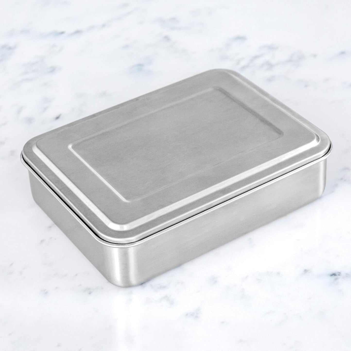 18/8 Stainless Steel Bento Box (Large) - 3 Compartment Metal Lunch Box, Skid-Proof Silicone, for Kids & Adults, Bonus Dip Container, Fits in Lunch & Work Bags, Dishwasher & Freezer Friendly