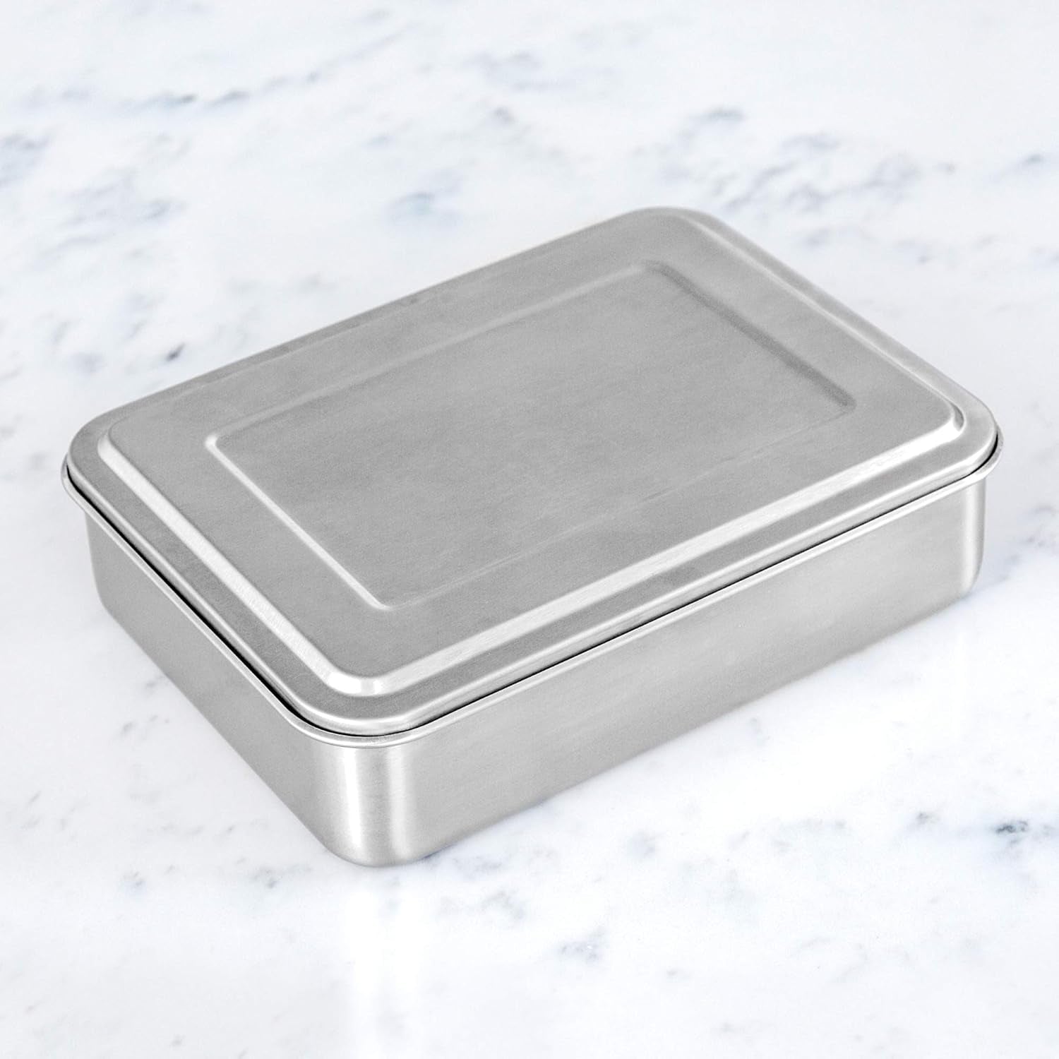 18/8 Stainless Steel Bento Box (Large) - 3 Compartment Metal Lunch Box, Skid-Proof Silicone, for Kids & Adults, Bonus Dip Container, Fits in Lunch & Work Bags, Dishwasher & Freezer Friendly