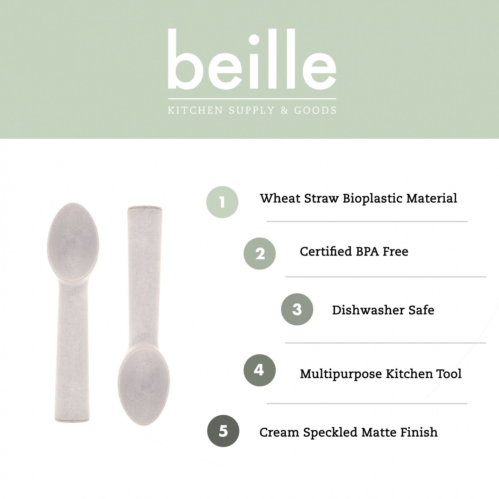 Beille Kitchen Utensils High Heat Resistance Baking Cooking Tools (Many Styles)