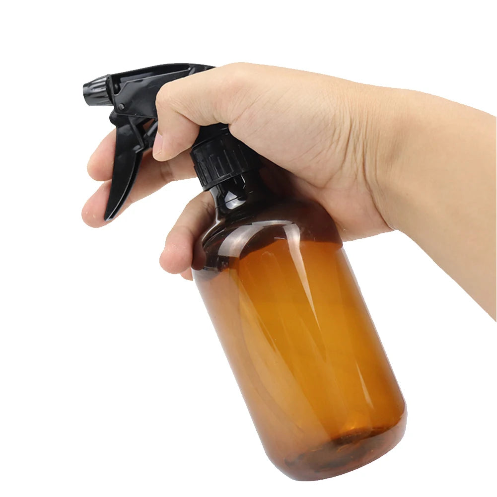 Travel Empty Amber Glass Spray Bottle Essential Oil Cleaning Refillable Trigger Bottle Liquid Atomizer Container