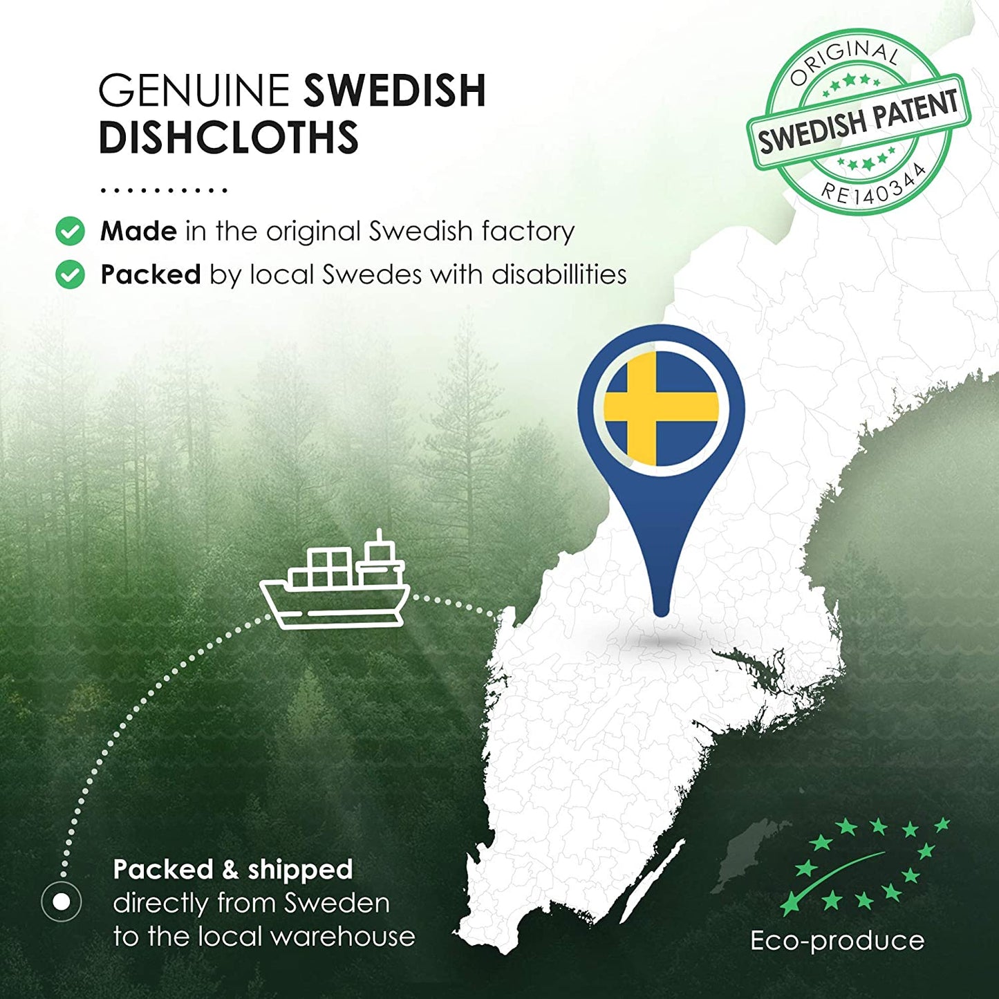 5 Pack Swedish Dishcloths for Kitchen - 100% Biodegradable & Compostable, Reusable Paper Towels Washable, Food-Safe & without Plastic - Dish Rags Suitable for Any Surface, Scandi White