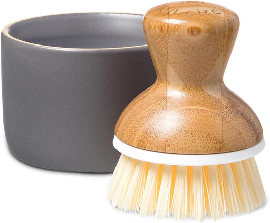 Bubble Up, Brush + Dispenser, Gray
