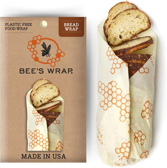 Beeswax Wraps for Food - Bread Wrap - Made in USA Reusable Bread Storage Bags - Organic & Eco-Friendly Alternative to Aluminum Foil, Sourdough Bags & Plastic Wrap, Honeycomb