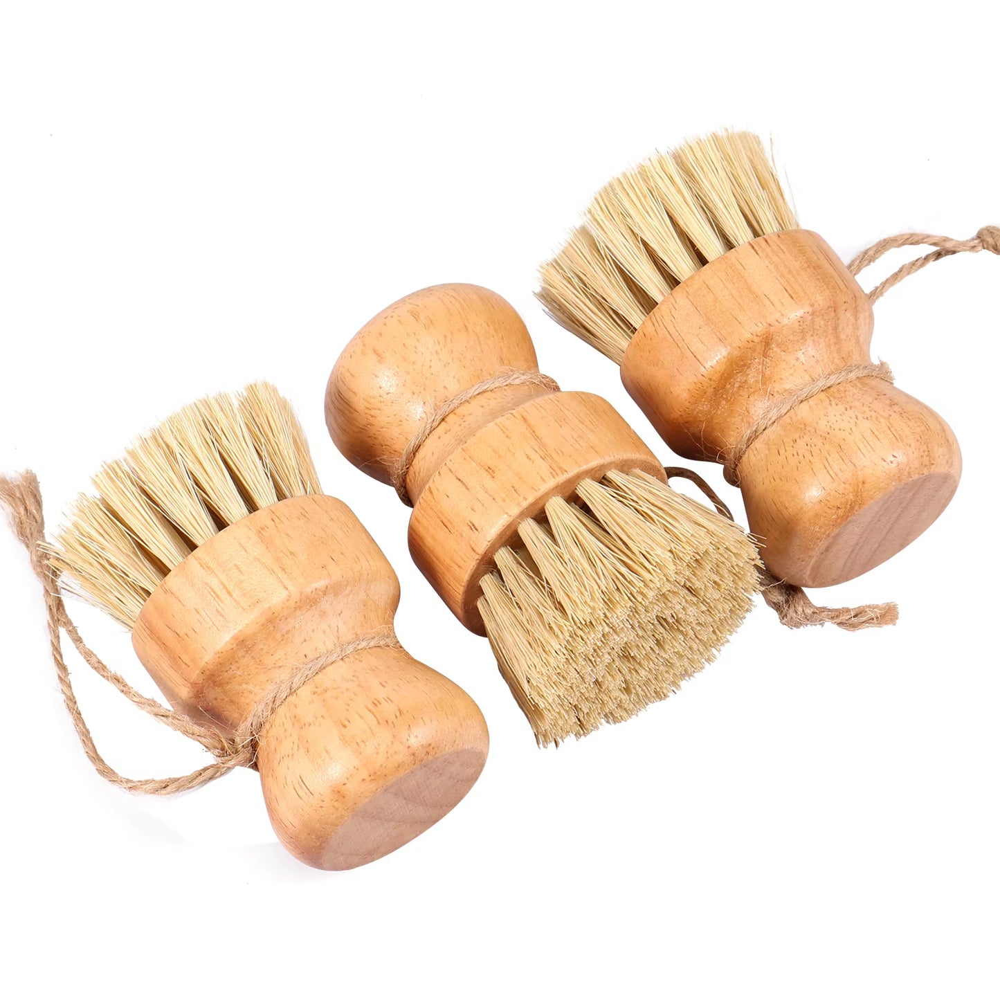 Wooden Dish Brush with Natural Sisal and Coconut Durable Portable Kitchen Cleaning Brush Eco Friendly Zero Waste