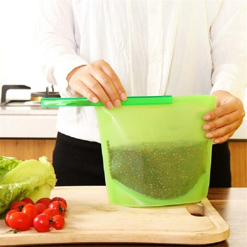 Reusable Silicone Food Storage Bags 1000Ml(4P