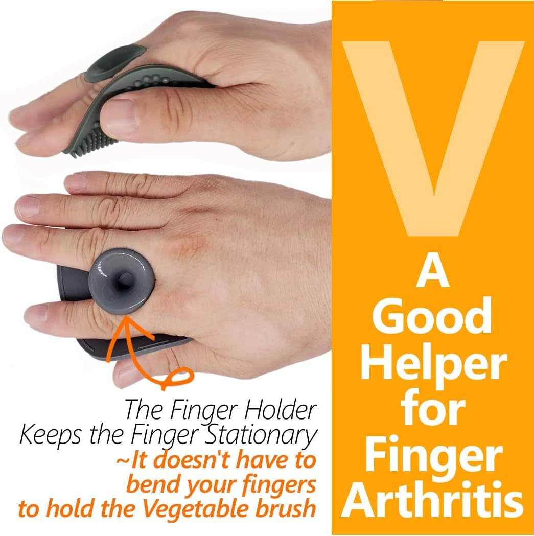 Vegetable Brush - Vegetable Brush Scrubber for Food - Vegetable Cleaner Potato Scrubber Brush Vegetable Scrubber Potato Brush Scrubber Veggie Brush Vegetable Scrub Brush Fruit Brush (Gray)