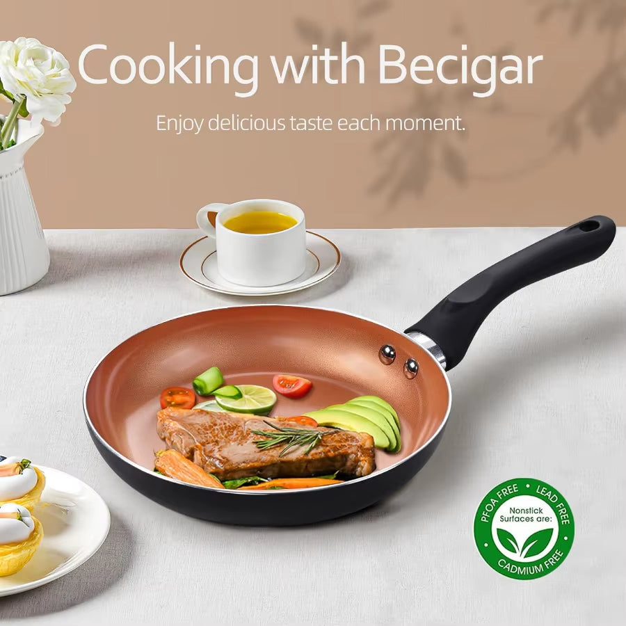 Ceramic Pots and Pans Set 15PCS Nonstick Set Ceramic Cookware Set for Home Kitchen Use Nonstick Pan Pots and Pans Set with Indu