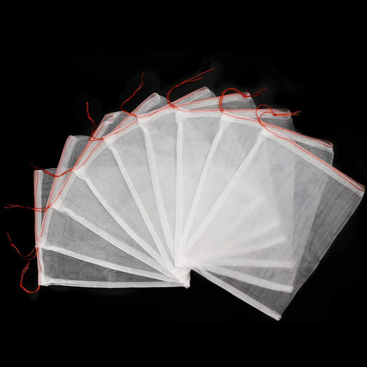 50 Pcs Fruit Bag Protection Insects Bug Net Barrier Bag Mesh Fruit Tree Protection Bags for Tomatoes Apples Grapes Grow Bags