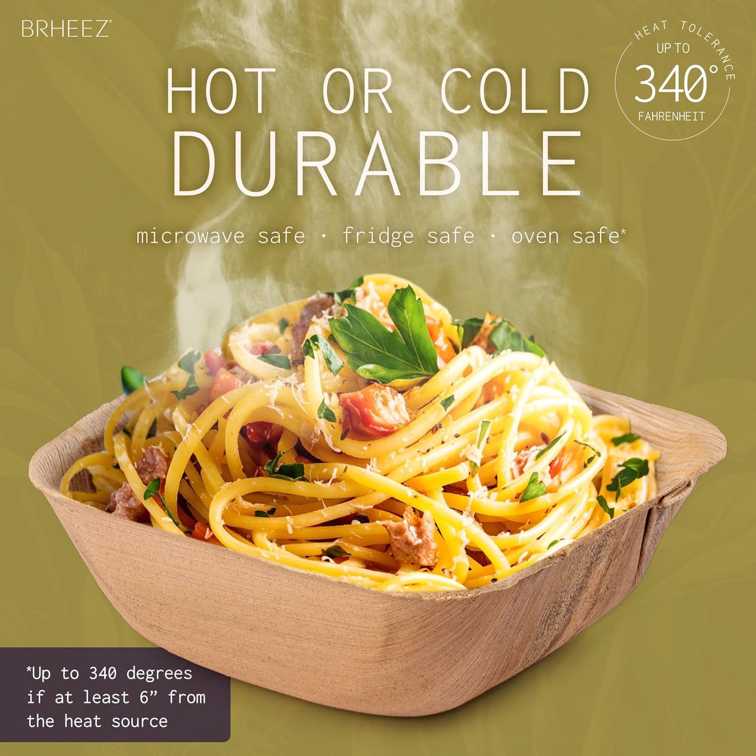 Bamboo Bowls Made from Palm Leaf - 25 Party Bowls (4 Inch) Eco Friendly Compostable & Biodegradable-Disposable Bowls Heavy Duty and More Environmentally Friendly than Paper Bowls