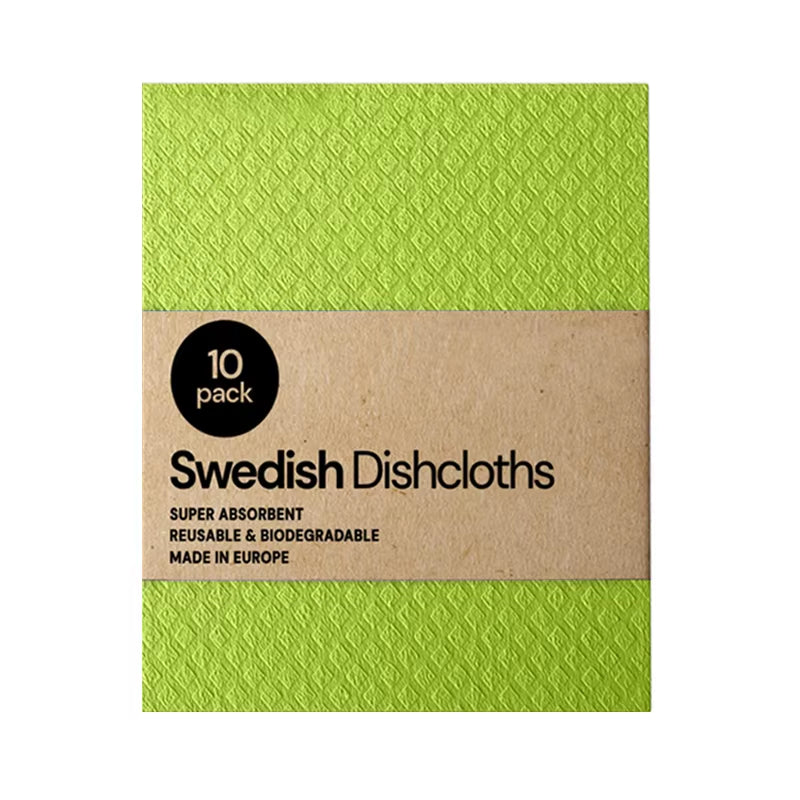 10PCS Reusable Swedish Eco-Friendly Dishcloths Kitchen Cleaning Towels Cloths Kitchen Towels Household Cleaning Products