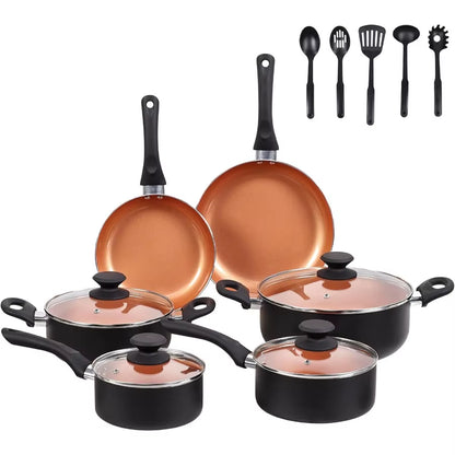 Ceramic Pots and Pans Set 15PCS Nonstick Set Ceramic Cookware Set for Home Kitchen Use Nonstick Pan Pots and Pans Set with Indu