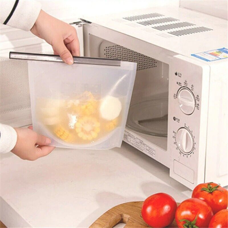 Reusable Silicone Food Storage Bags 1000Ml(4P