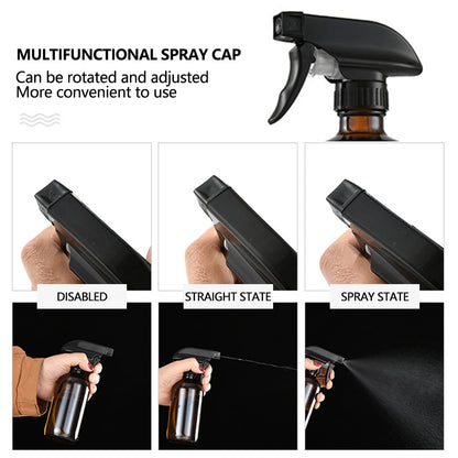Travel Empty Amber Glass Spray Bottle Essential Oil Cleaning Refillable Trigger Bottle Liquid Atomizer Container