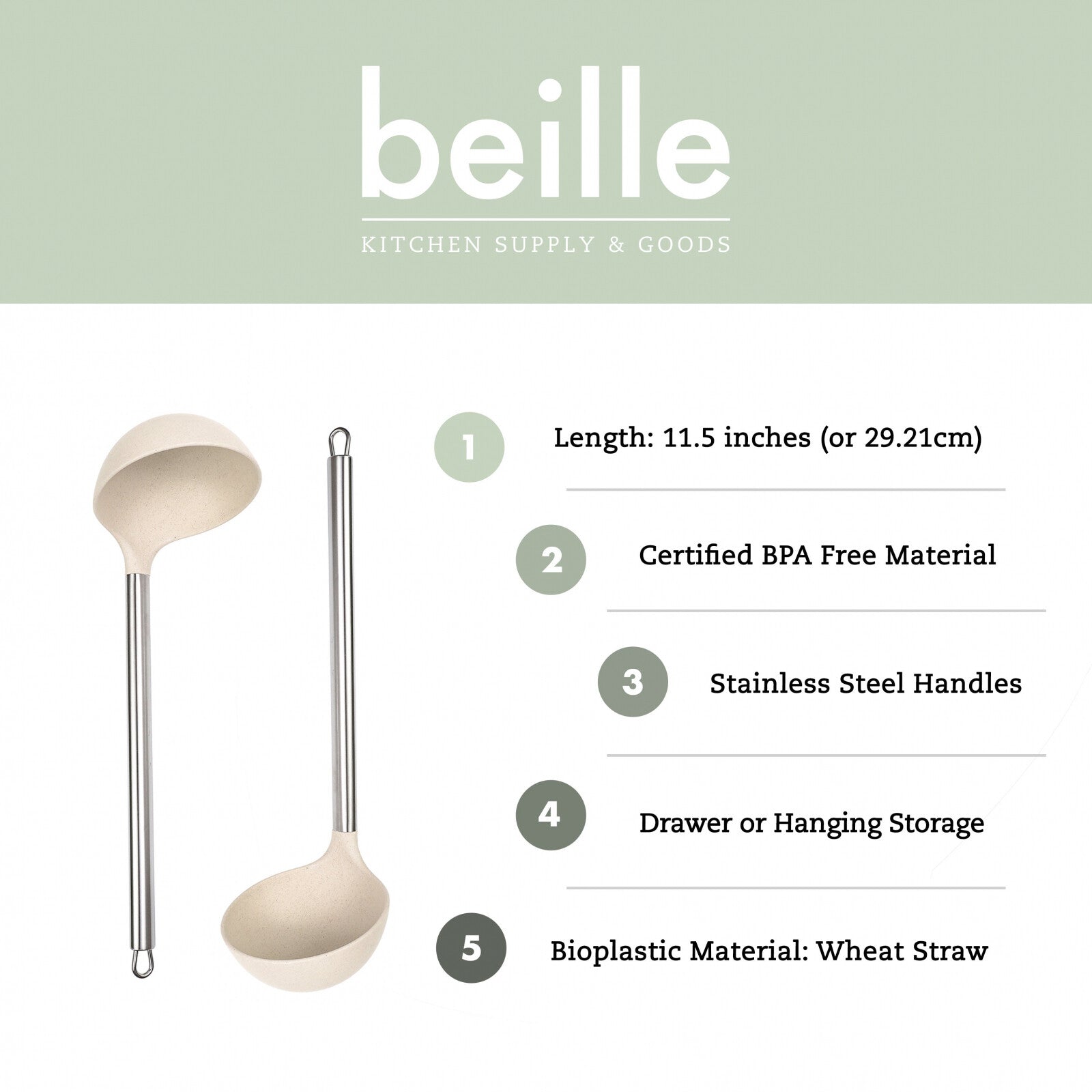 Beille Kitchen Utensils High Heat Resistance Baking Cooking Tools (Many Styles)