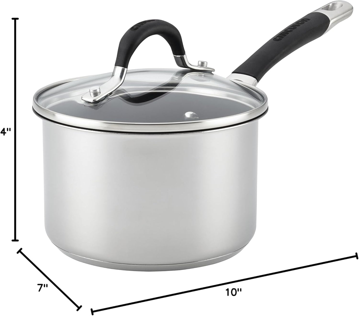 Momentum Stainless Steel Nonstick 2-Quart Covered Saucepan