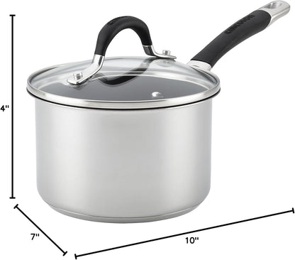 Momentum Stainless Steel Nonstick 2-Quart Covered Saucepan