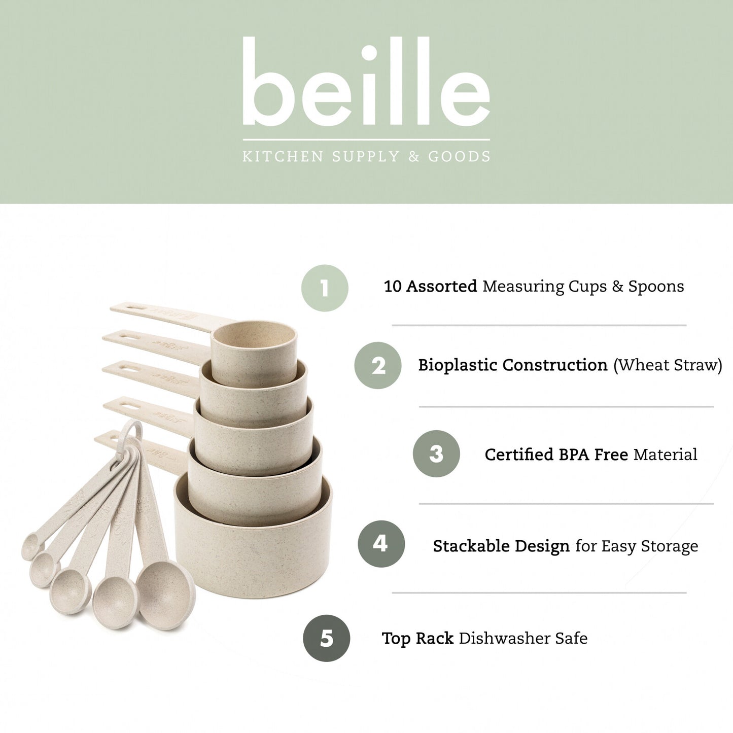 Beille Kitchen Utensils High Heat Resistance Baking Cooking Tools (Many Styles)