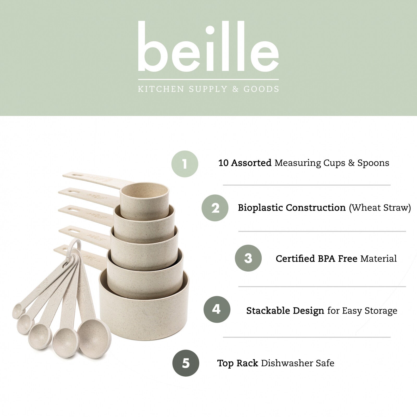 Beille Kitchen Utensils High Heat Resistance Baking Cooking Tools (Many Styles)