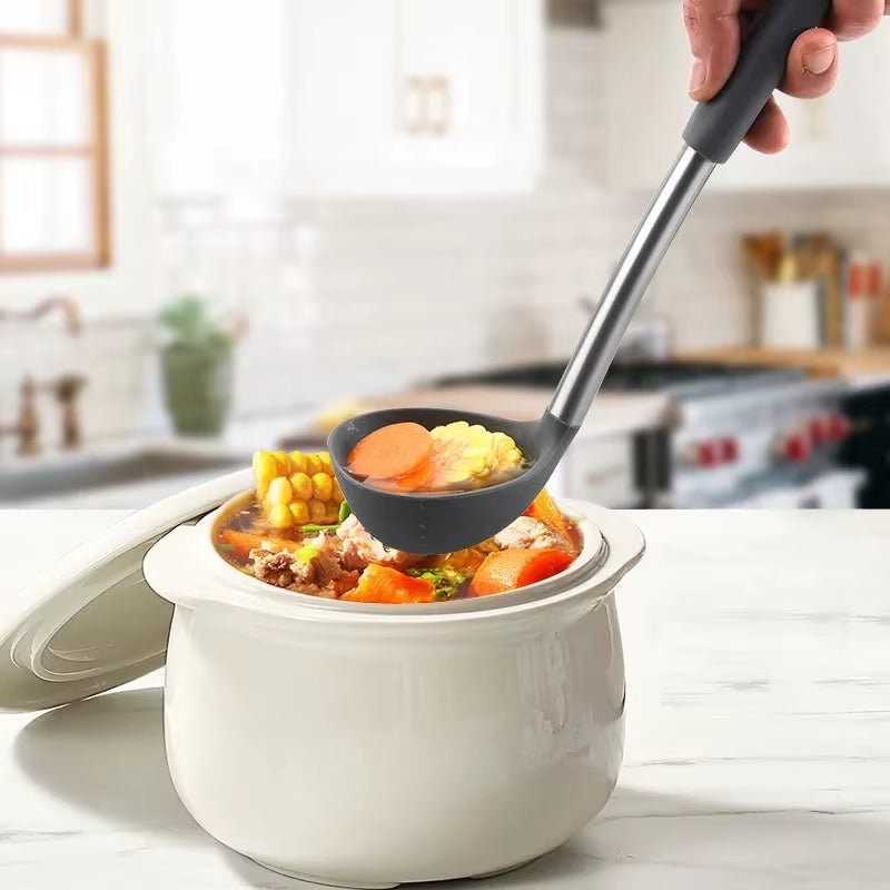 12PCS 360 Degree Rotating Base Cooking Tool Sets Non-Toxic Baking Kitchen Utensils Silicone Shovel Spoon Scraper Brush Turner