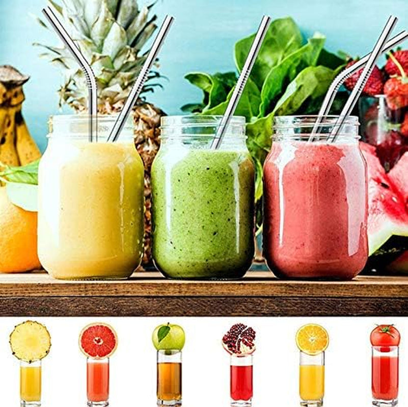 50-Pack Stainless Steel Straws,Super Long 10.5 Inch Drinking Metal Straws for 30Oz/20Oz Tumblers Yeti Cups Travel Mugs,Reusable Rustproof Dishwasher Safe (All Bent 50Pcs -10.5" Black)