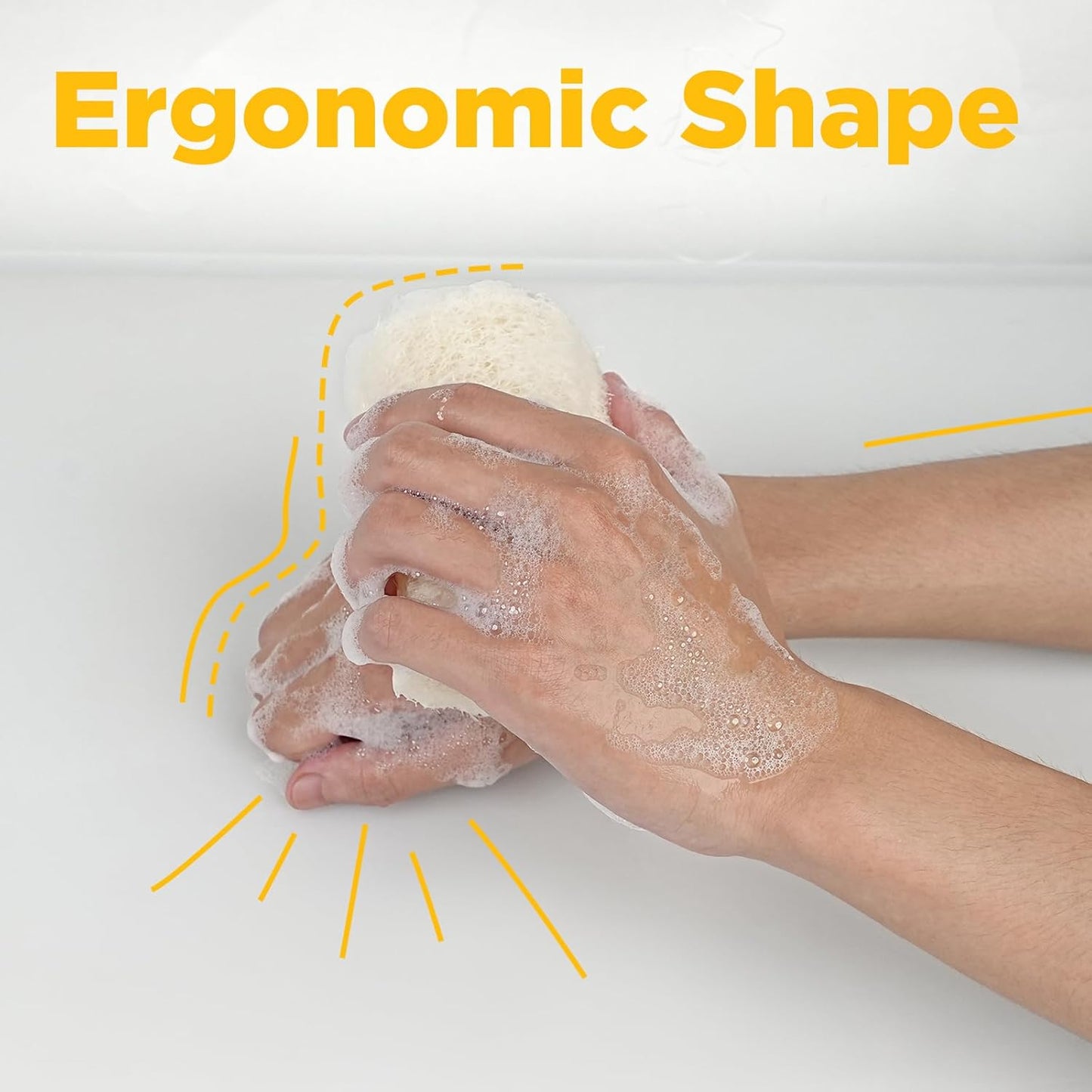 Natural Loofah Sponge, Loofah Exfoliating Body Sponge Scrubber for Skin Care, Kitchen Sponge for Cleaning Dishes & Pans Skin Friendly - Pack of 2